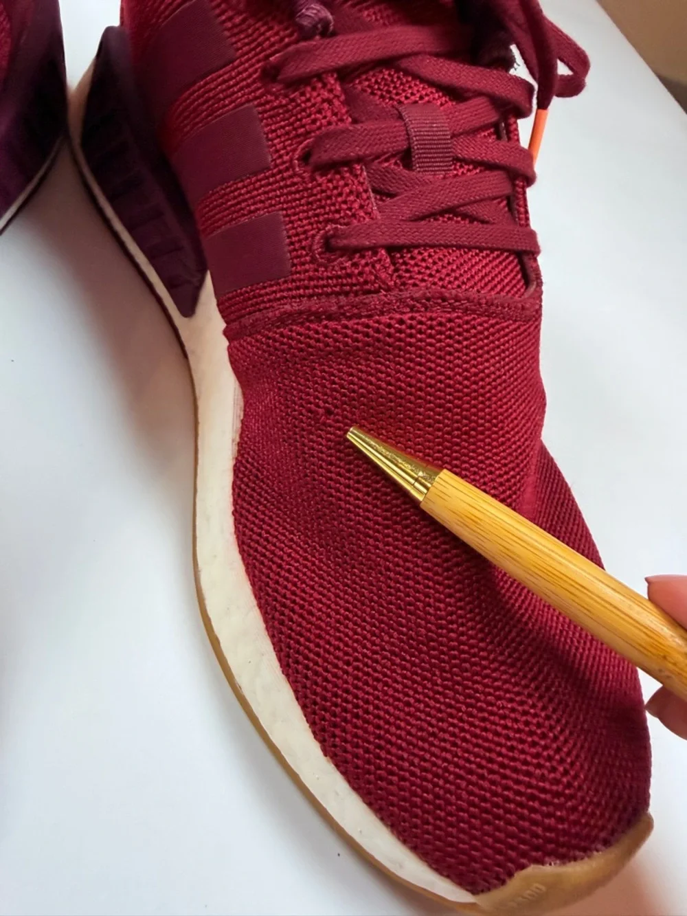 Adidas Mens 10 NMD_R1 Collegiate Burgundy‎ Maroon Gum Sole B37647 Streetwear